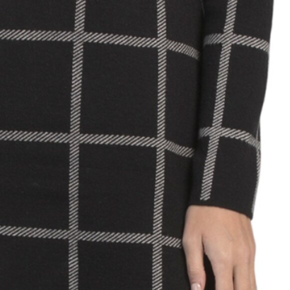 TAHARI 2pc Headband And Long Sleeve Plaid Dress - Picture 3 of 4